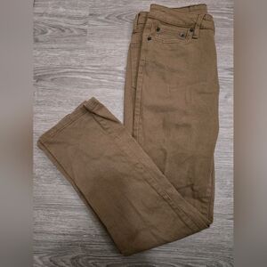 Womens Lucky Brand Tan Denim Pants